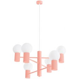 Sollux Lighting Halo lampa wisząca 6x8 W brzoskwiniowa SL.1838