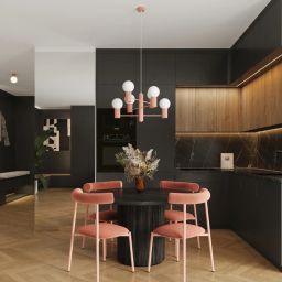 Sollux Lighting Halo lampa wisząca 6x8 W brzoskwiniowa SL.1838