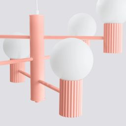 Sollux Lighting Halo lampa wisząca 6x8 W brzoskwiniowa SL.1838