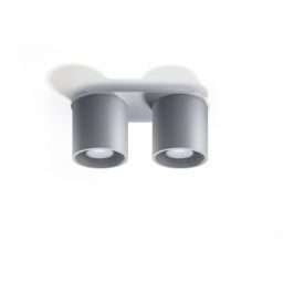 Sollux Lighting Orbis lampa podsufitowa 2x40W szara SL.0055
