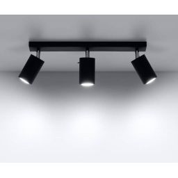 Sollux Lighting Ring lampa podsufitowa 3x40W LED czarna SL.0093