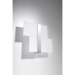 Sollux Lighting Massimo kinkiet 2x40W biała/chrom SL.0187
