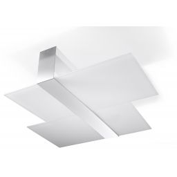 Sollux Lighting Massimo lampa podsufitowa 2x60W biała/chrom SL.0188