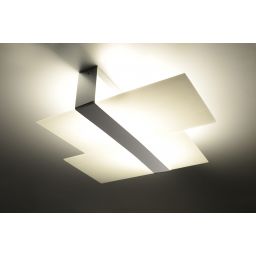 Sollux Lighting Massimo lampa podsufitowa 2x60W biała/chrom SL.0188