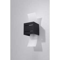 Sollux Lighting Loreto kinkiet 1x40W czarny/biały SL.0201