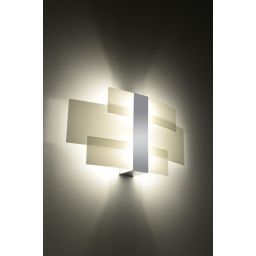 Sollux Lighting Celia kinkiet 2x60W chrom/ biały SL.0350