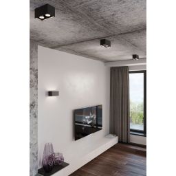 Sollux Lighting Quad Maxi lampa podsufitowa 2x40W czarna SL.0381