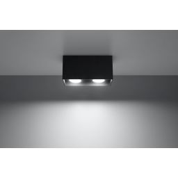 Sollux Lighting Quad Maxi lampa podsufitowa 2x40W czarna SL.0381