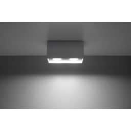 Sollux Lighting Quad Maxi lampa podsufitowa 2x40W szara SL.0382