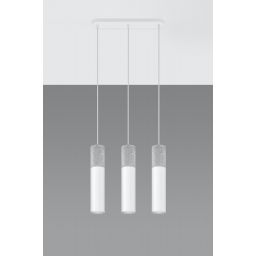 Sollux Lighting Borgio lampa wisząca 3x40W beton/biała SL.0649