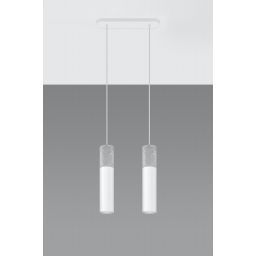 Sollux Lighting Borgio lampa wisząca 2x40W beton/biała SL.0648