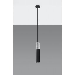 Sollux Lighting Borgio lampa wisząca 1x40W beton/czarna SL.0650