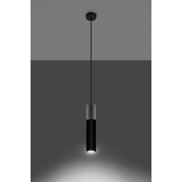 Sollux Lighting Borgio lampa wisząca 1x40W beton/czarna SL.0650