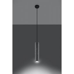Sollux Lighting Luvo lampa wisząca 1x40W beton/czarna SL.0653