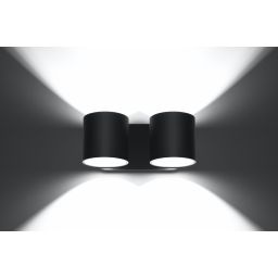 Sollux Lighting Orbis kinkiet 2x40W czarny SL.0660