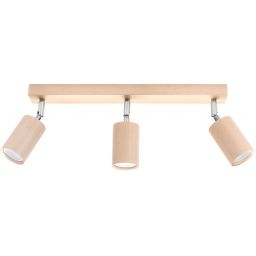 Sollux Lighting Berge lampa podsufitowa 3x40W brązowa/chrom SL.0703
