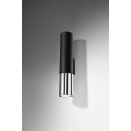 Sollux Lighting Loopez kinkiet 2x40W czarny/chrom SL.0938