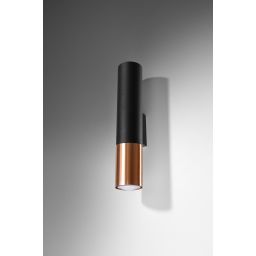Sollux Lighting Loopez kinkiet 2x40W czarny/miedź SL.0944