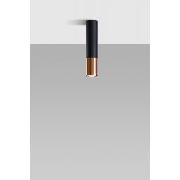 Sollux Lighting Loopez lampa podsufitowa 1x40W czarna/miedź SL.0945