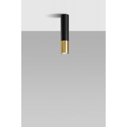 Sollux Lighting Loopez lampa podsufitowa 1x40W czarna/złota SL.0951