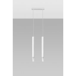 Sollux Lighting Wezyr lampa wisząca 2x40W biała SL.0958
