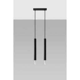 Sollux Lighting Wezyr lampa wisząca 2x40W czarna SL.0961