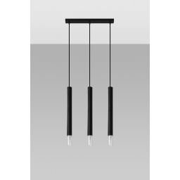 Sollux Lighting Wezyr lampa wisząca 3x40W czarna SL.0962