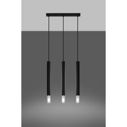 Sollux Lighting Wezyr lampa wisząca 3x40W czarna SL.0962