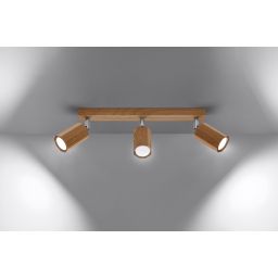 Sollux Lighting Zeke lampa podsufitowa 3x40W dąb SL.1030