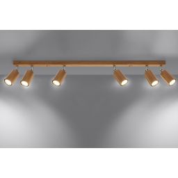 Sollux Lighting Zeke lampa podsufitowa 6x40W dąb SL.1032