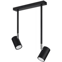 Sollux Lighting Norano lampa podsufitowa 2x12 W czarna SL,1075