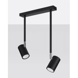 Sollux Lighting Norano lampa podsufitowa 2x12 W czarna SL,1075
