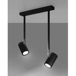 Sollux Lighting Norano lampa podsufitowa 2x12 W czarna SL,1075