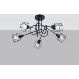 Sollux Lighting Beluci lampa podsufitowa 5x12 W czarna SL,1119