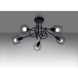 Sollux Lighting Beluci lampa podsufitowa 5x12 W czarna SL,1119