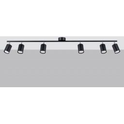 Sollux Lighting Lemmi lampa podsufitowa 6x10W czarny SL.1169