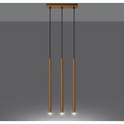 Sollux Lighting Pastelo lampa wisząca 3x8W złoty SL.1171
