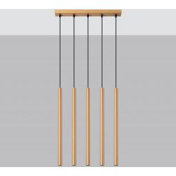 Sollux Lighting Pastelo lampa wisząca 5x8W złoty SL.1173