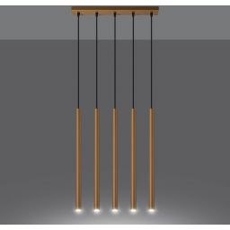 Sollux Lighting Pastelo lampa wisząca 5x8W złoty SL.1173