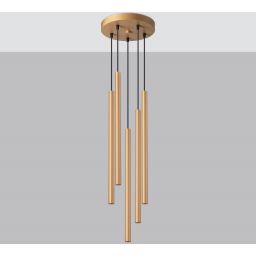 Sollux Lighting Pastelo lampa wisząca 5x8W złoty SL.1174