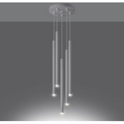 Sollux Lighting Pastelo lampa wisząca 5x8W biały SL.1175