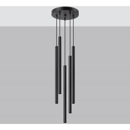 Sollux Lighting Pastelo lampa wisząca 5x8W czarny SL.1176