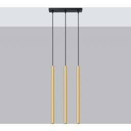 Sollux Lighting Pastelo lampa wisząca 3x8W złoty połysk SL.1196