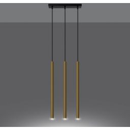 Sollux Lighting Pastelo lampa wisząca 3x8W złoty połysk SL.1196