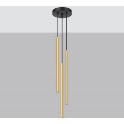 Sollux Lighting Pastelo lampa wisząca 3x8W złoty połysk SL.1197