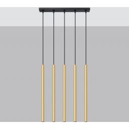 Sollux Lighting Pastelo lampa wisząca 5x8W złoty połysk SL.1198