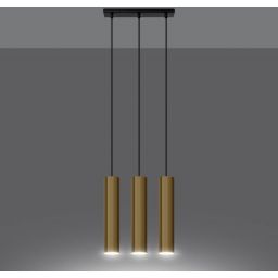 Sollux Lighting Lagos lampa wisząca 3x10W złoty połysk SL.1201