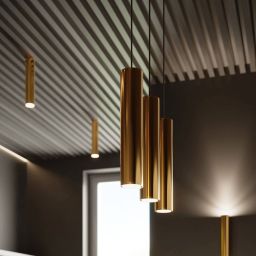 Sollux Lighting Lagos lampa podsufitowa 1x10W złoty połysk SL.1203