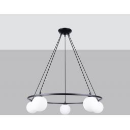 Sollux Lighting Yoli lampa wisząca 5x8W czarny SL.1214