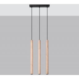 Sollux Lighting Pastelo lampa wisząca 3x8W drewno SL.1267